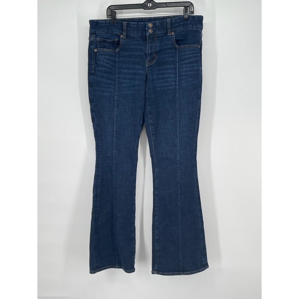American Eagle Curvy Kick Boot Cut Jeans - Dark Blue